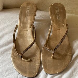 Moda Metallic Gold Women's Sandals